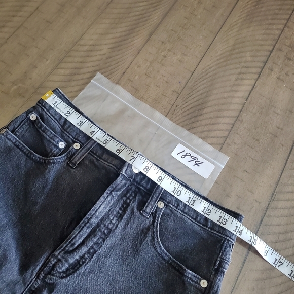 Madewell The Perfect Vintage Straight Jean Size 25 Washed Black High Rise - Picture 9 of 11